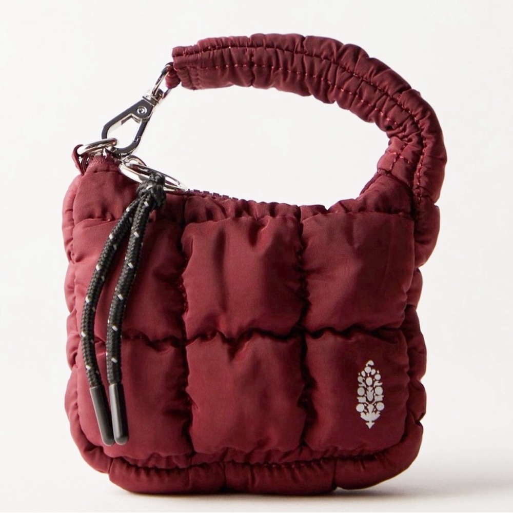 ♥️💖 FP Movement Quilted Mini Pouch Bag Mahogany